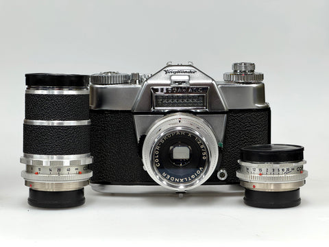 Voigtlander Bessamatic + 3 Obiettivi + Custodie in Pelle Originali