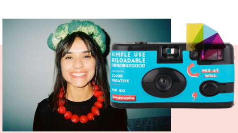 Lomography simple use reloadable film camera Turquoise Lomography simple use reloadable film camera Turquoise