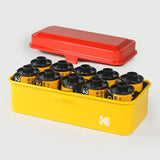 KODAK Film Steel Case Yellow/Red Porta 10 Rullini 35mm / 8 Rullini 120