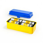 KODAK Film Steel Case Yellow/Blu Porta 10 Rullini 35mm / 8 Rullini 120